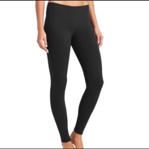 Athleta Front Panel Suede Leggings